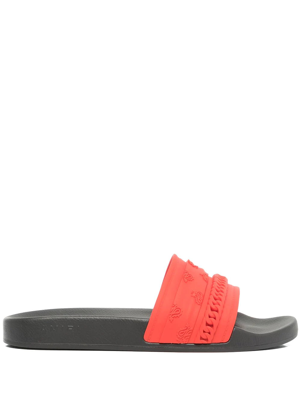 Amiri Bandana Chain Pool Slide Paisley Red