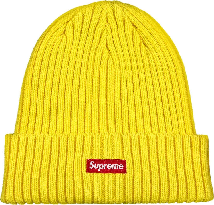 Supreme Overdyed Ribbed Beanie Yellow Kenshi Toronto