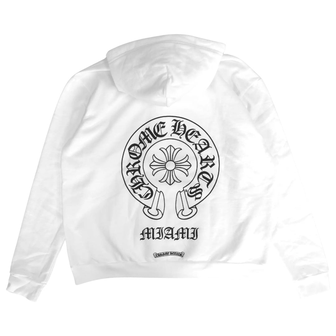 Chrome Hearts ホワイト フーディ Chrome Hearts logo-print Hoodie | White | FARFETCH CA