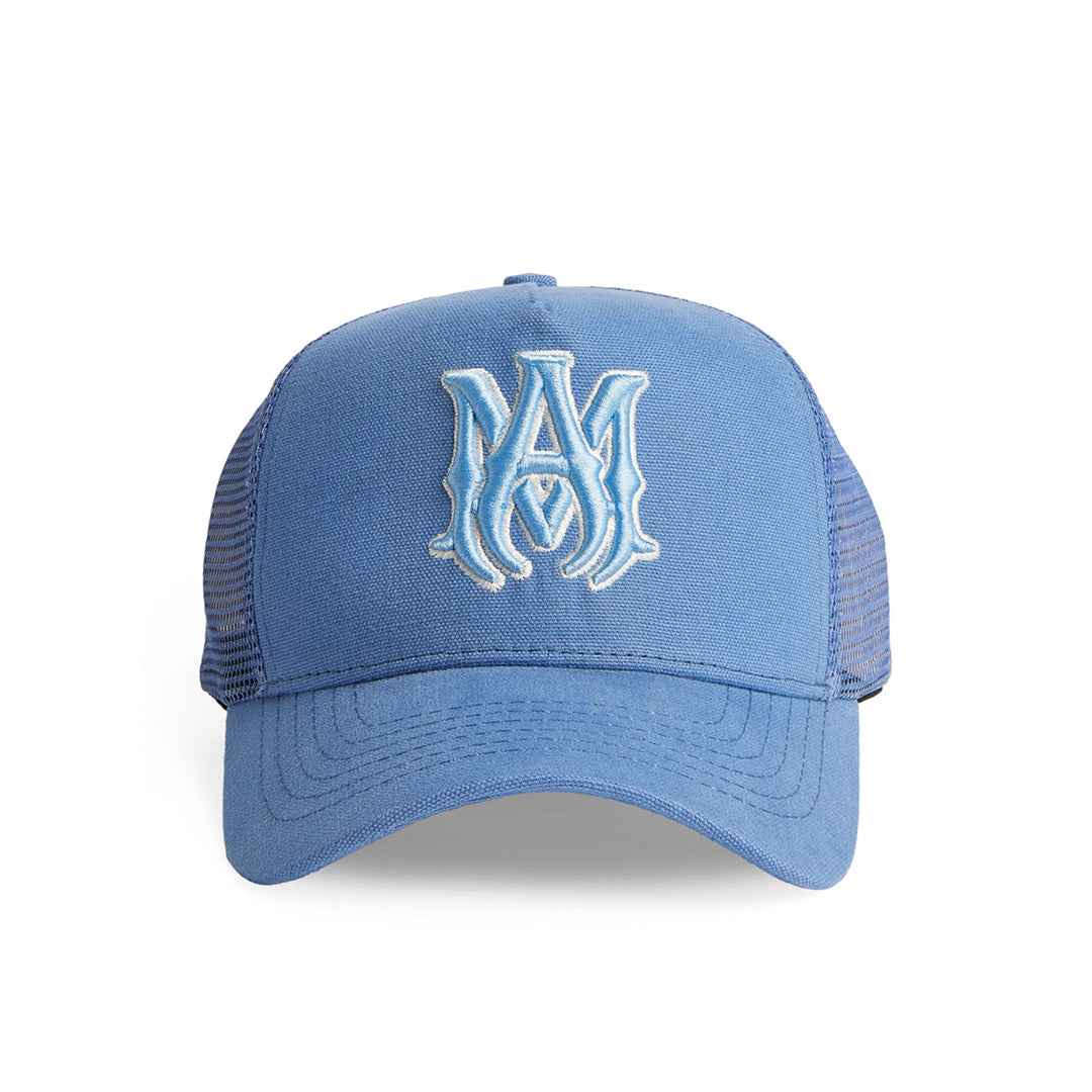 Amiri Logo MA Trucker Hat Blue Kenshi Toronto