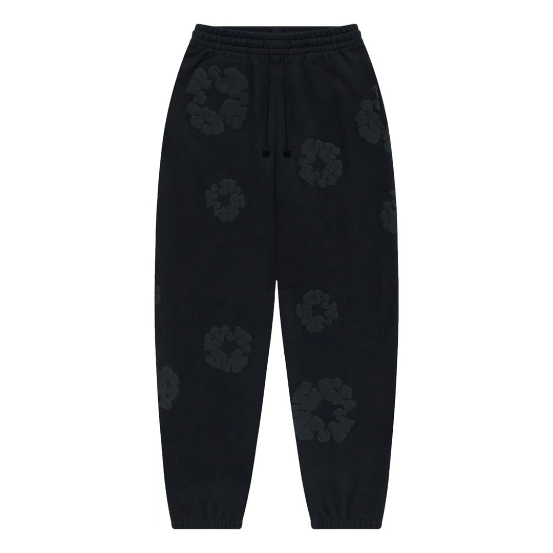 Denim Tears Cotton Wreath Sweatpants Black Monochrome