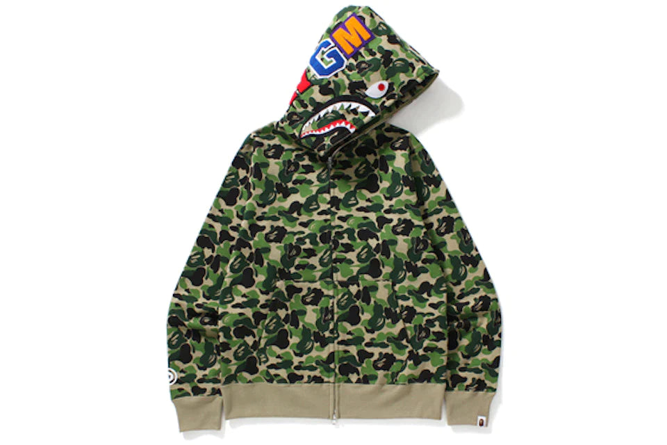 BAPE ABC Shark Full Zip Hoodie Green Kenshi