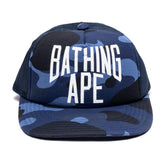 BAPE Color Camo NYC Logo Trucker Hat Navy