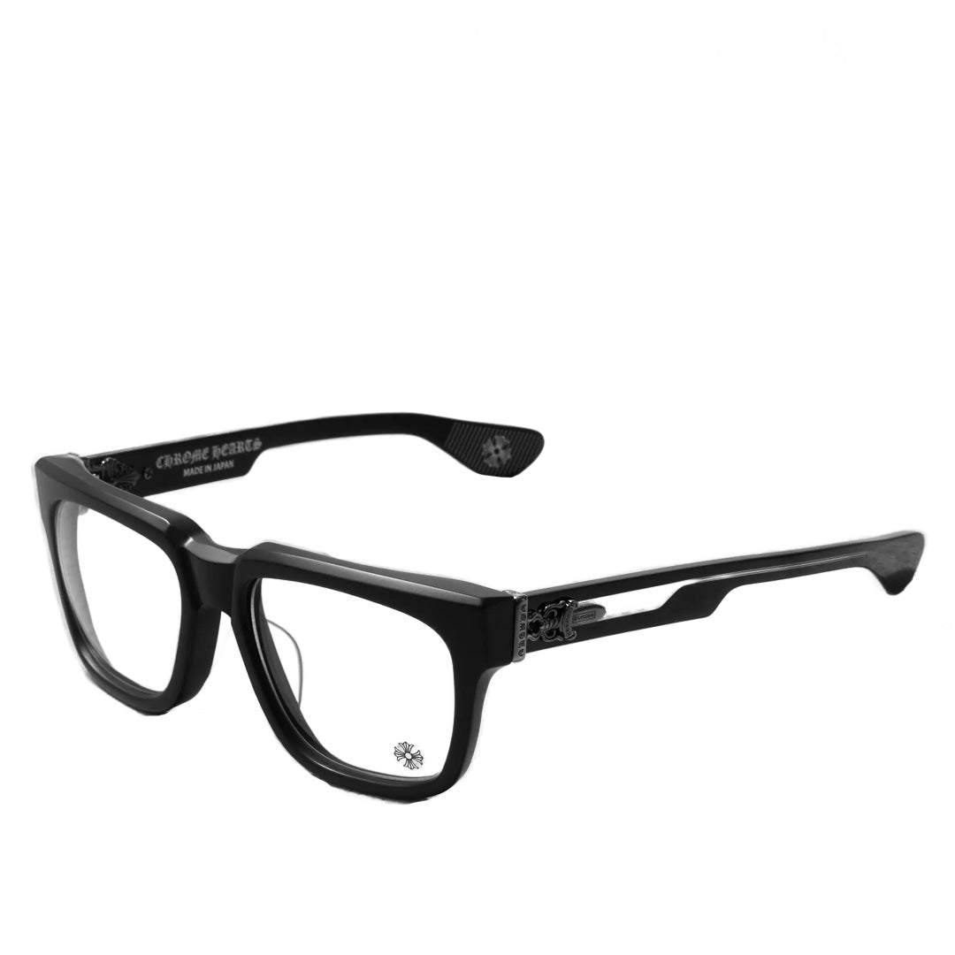Chrome Hearts "Box Officer" Matte Black/Silver Glasses