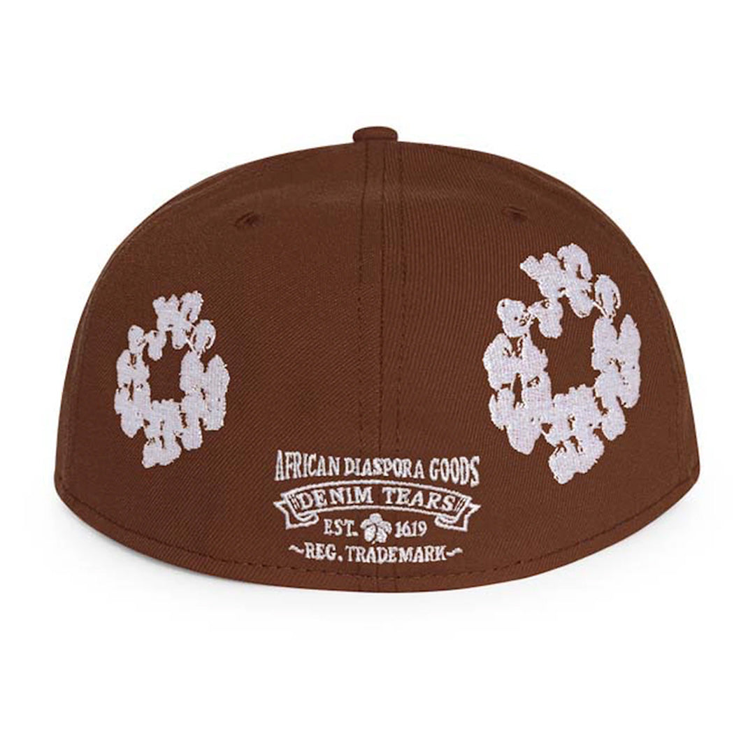 Denim Tears New Era Cotton Wreath 59/50 Cap Brown