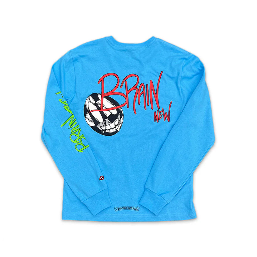 Chrome Hearts Matty Boy Brain New Long Sleeve T-Shirt Blue