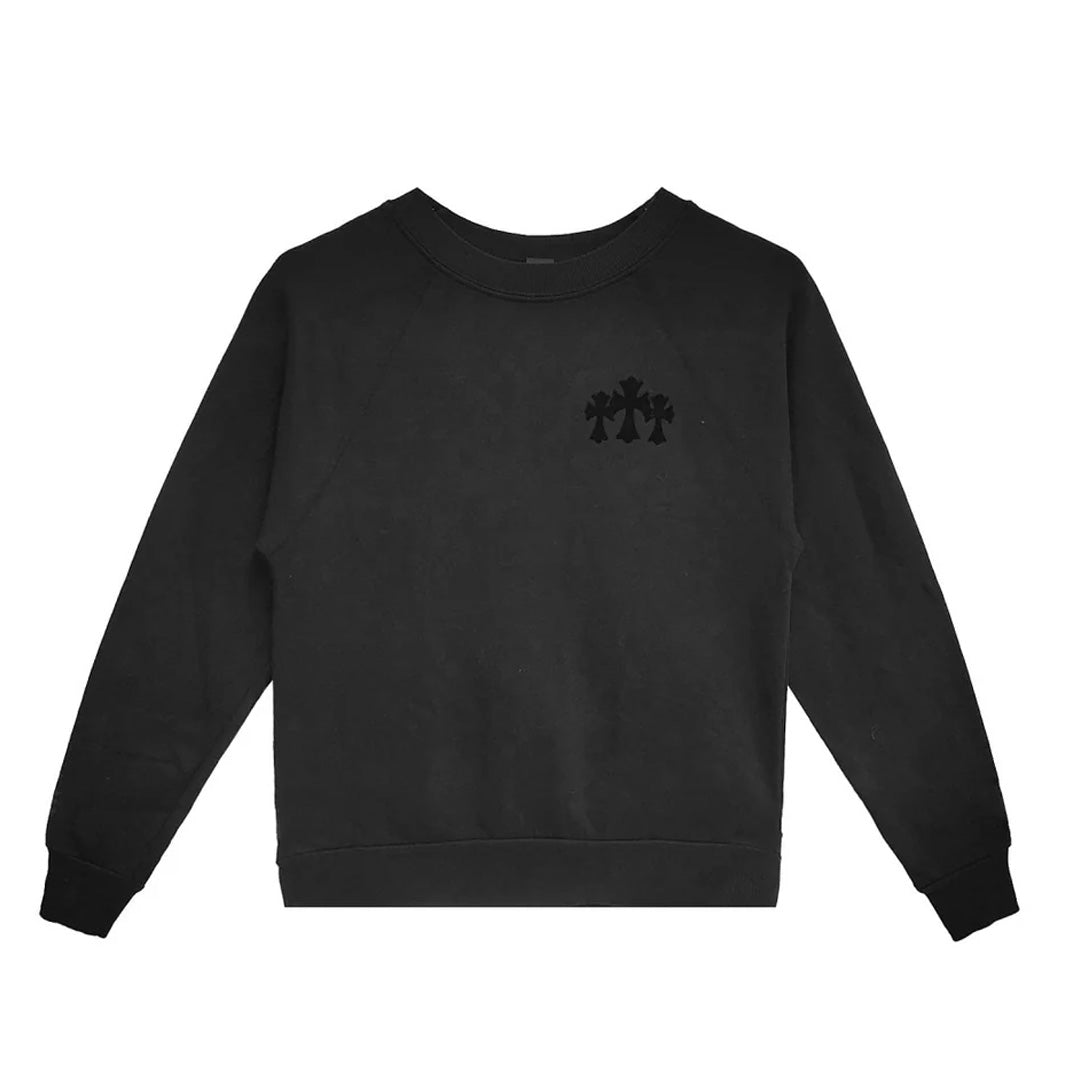 Chrome Hearts Triple Cross CH Crewneck Black (Womens)