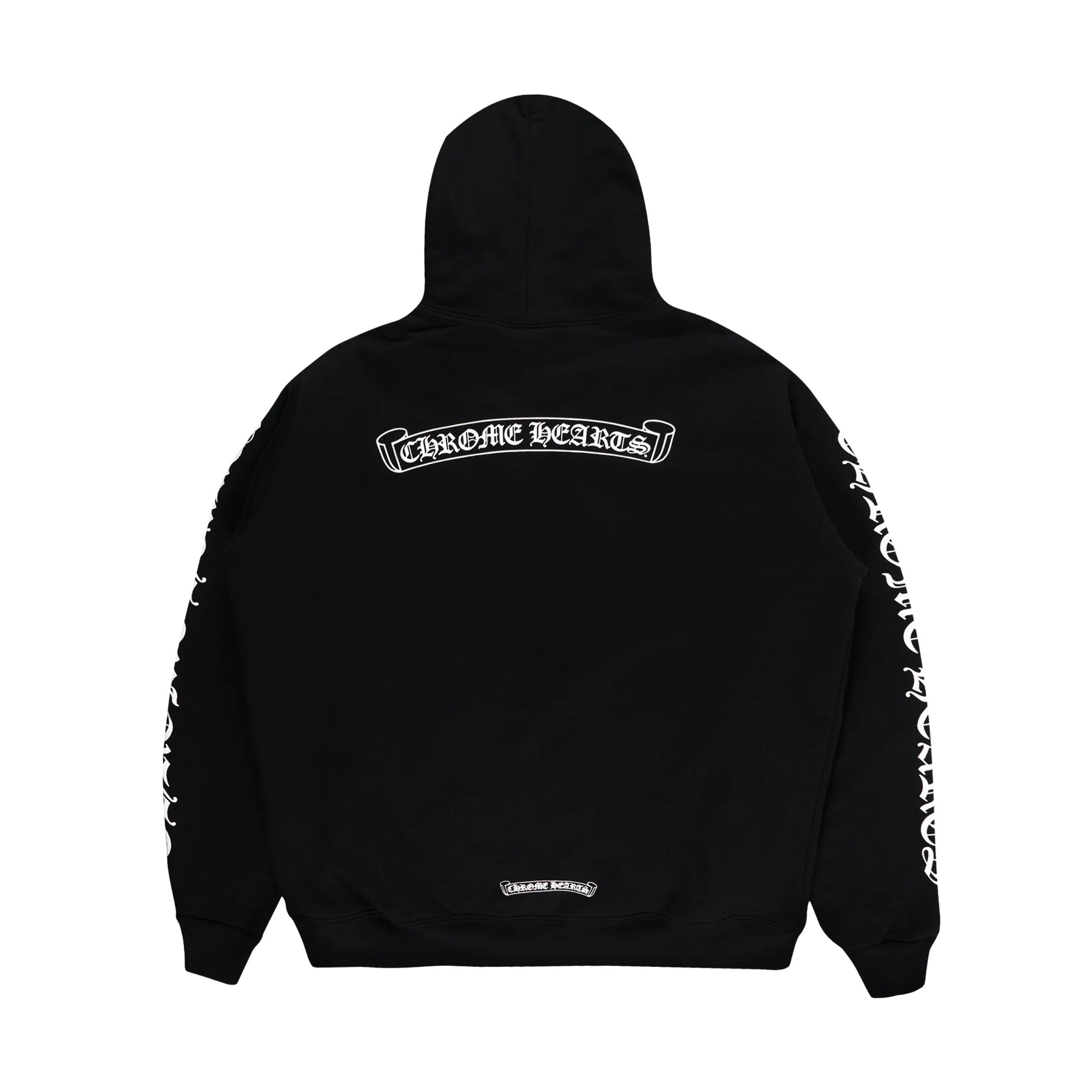 Chrome Hearts Scroll Zip Up Hoodie Black