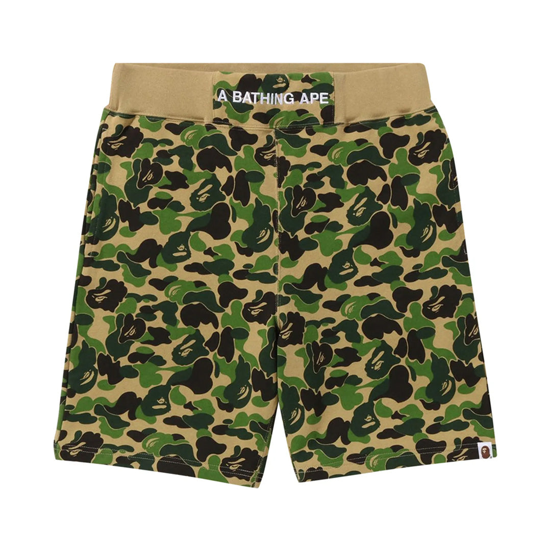 BAPE ABC Camo Sweat Shorts Green