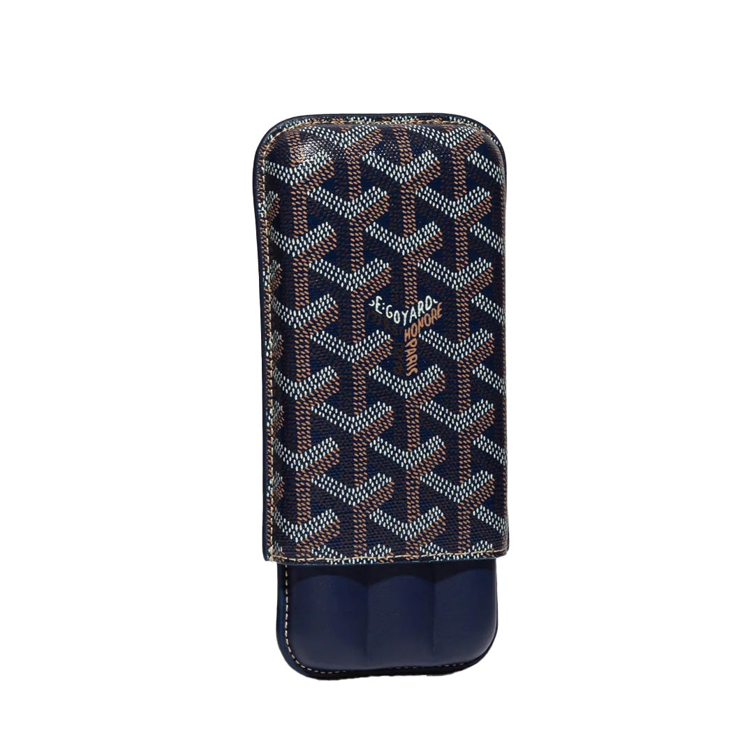 Goyard Churchill 3 Cigar Case Navy