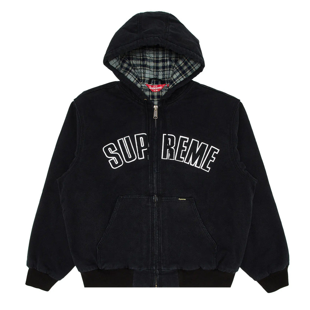 Supreme Reflective Arc Hooded Work Jacket Black | Kenshi