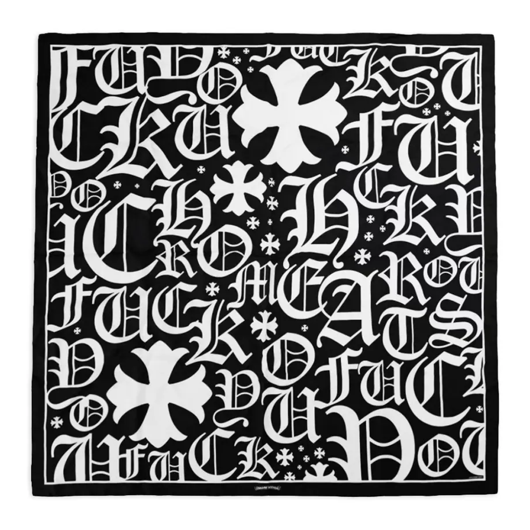Chrome Hearts FU You Silk Scarf