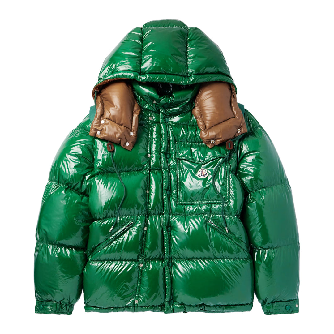 Moncler Karakorum Ripstop Hooded Down Jacket Green