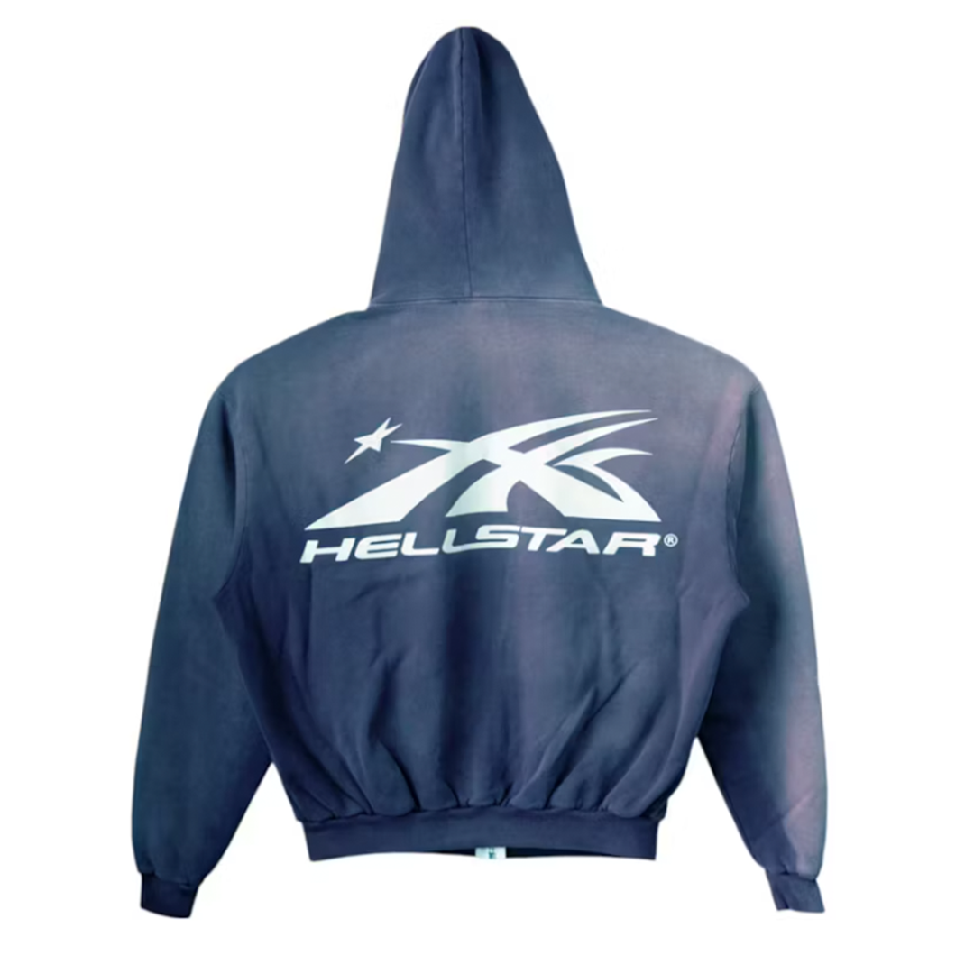 Hellstar Sports Zip Up Hoodie Emerald
