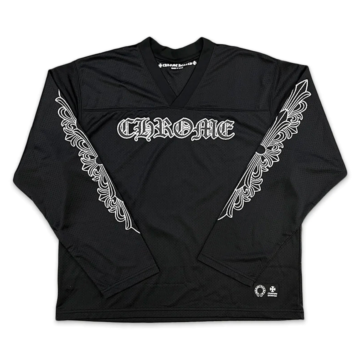 Chrome Hearts Sports Mesh Long Sleeve Jersey Black