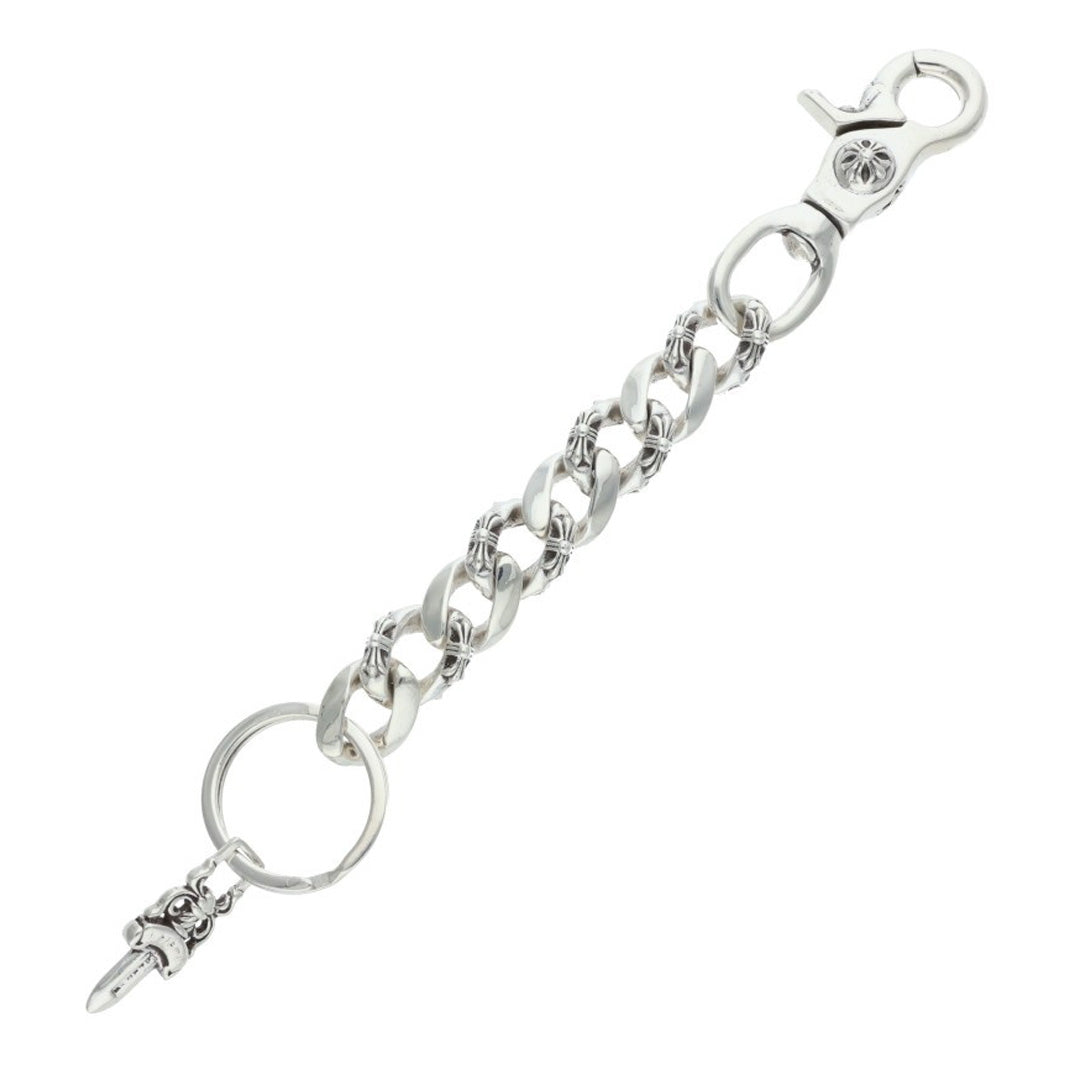 Chrome Hearts Extra Fancy Cuban Link Keychain w/ Dagger