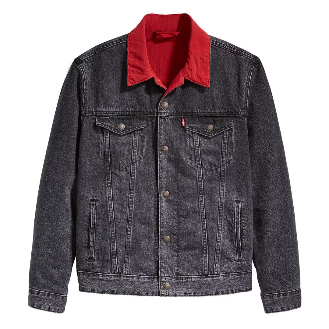 Jordan Levis Reversible Trucker Jacket Black/Red
