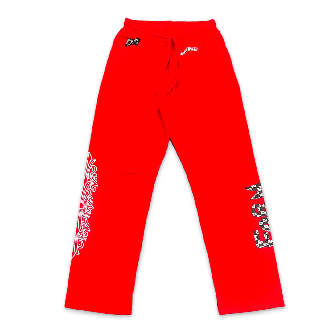 Chrome Hearts Matty Boy Sports Mesh Varsity Pants Red