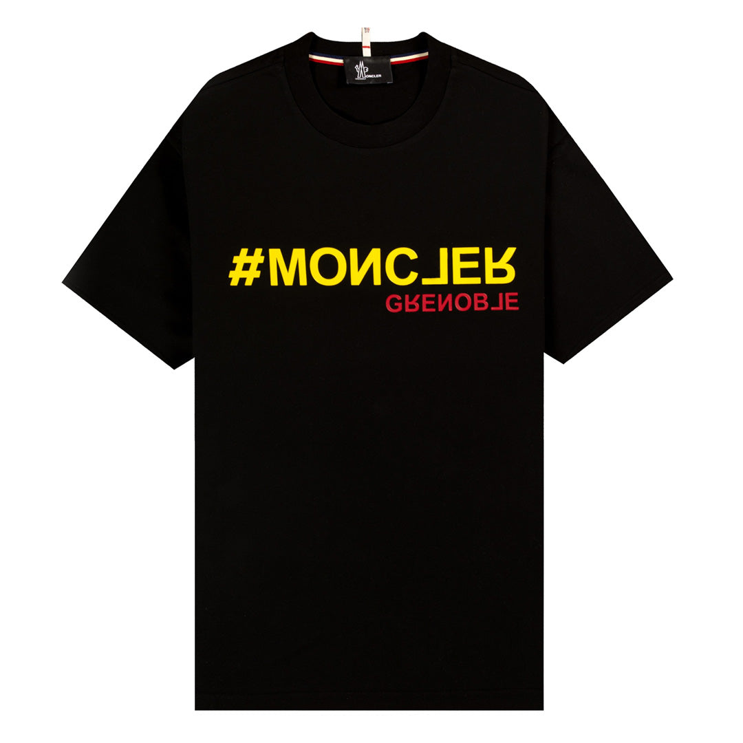 Moncler Grenoble Hashtag Logo T-Shirt Black