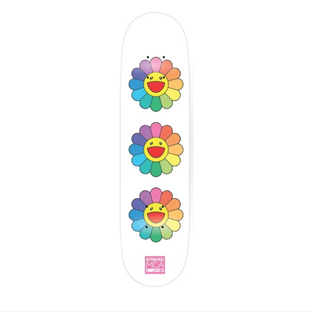 Takashi Murakami 3 Flower Skateboard Deck