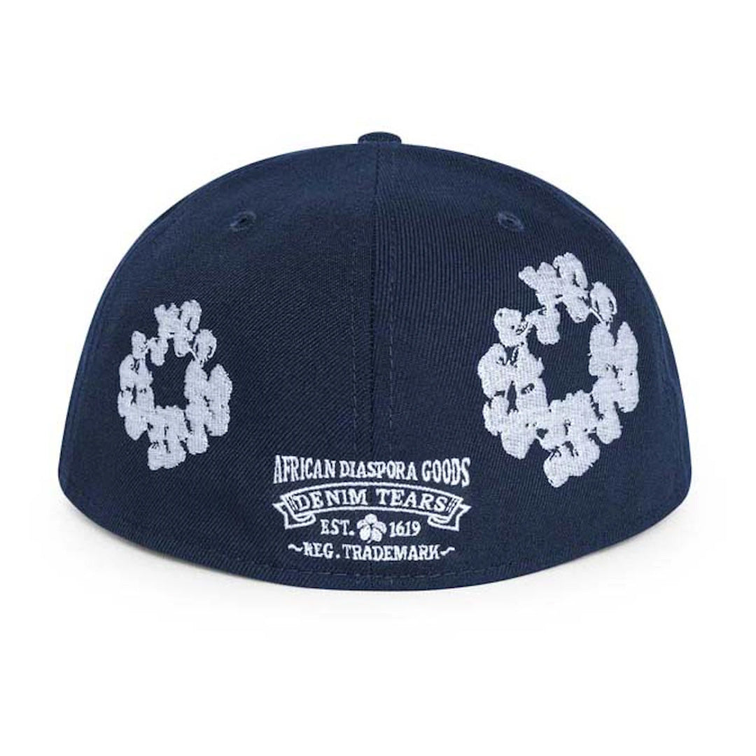 Denim Tears New Era Cotton Wreath 59/50 Cap Navy