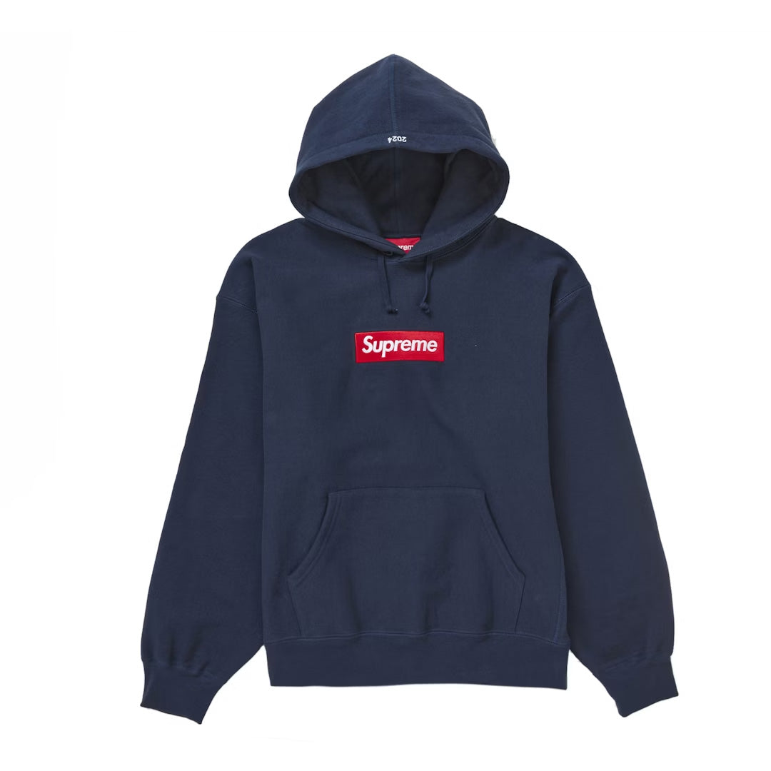 未使用品 Supreme Box Logo Navy 24FW L Supreme Box Logo Hoodie Navy (FW24) | Kenshi