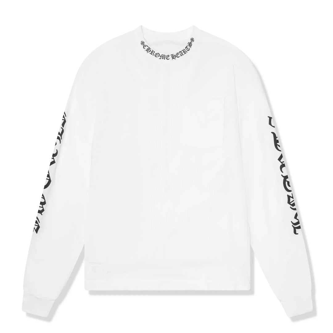 Chrome Hearts Neck Logo Long Sleeve T-Shirt White Black