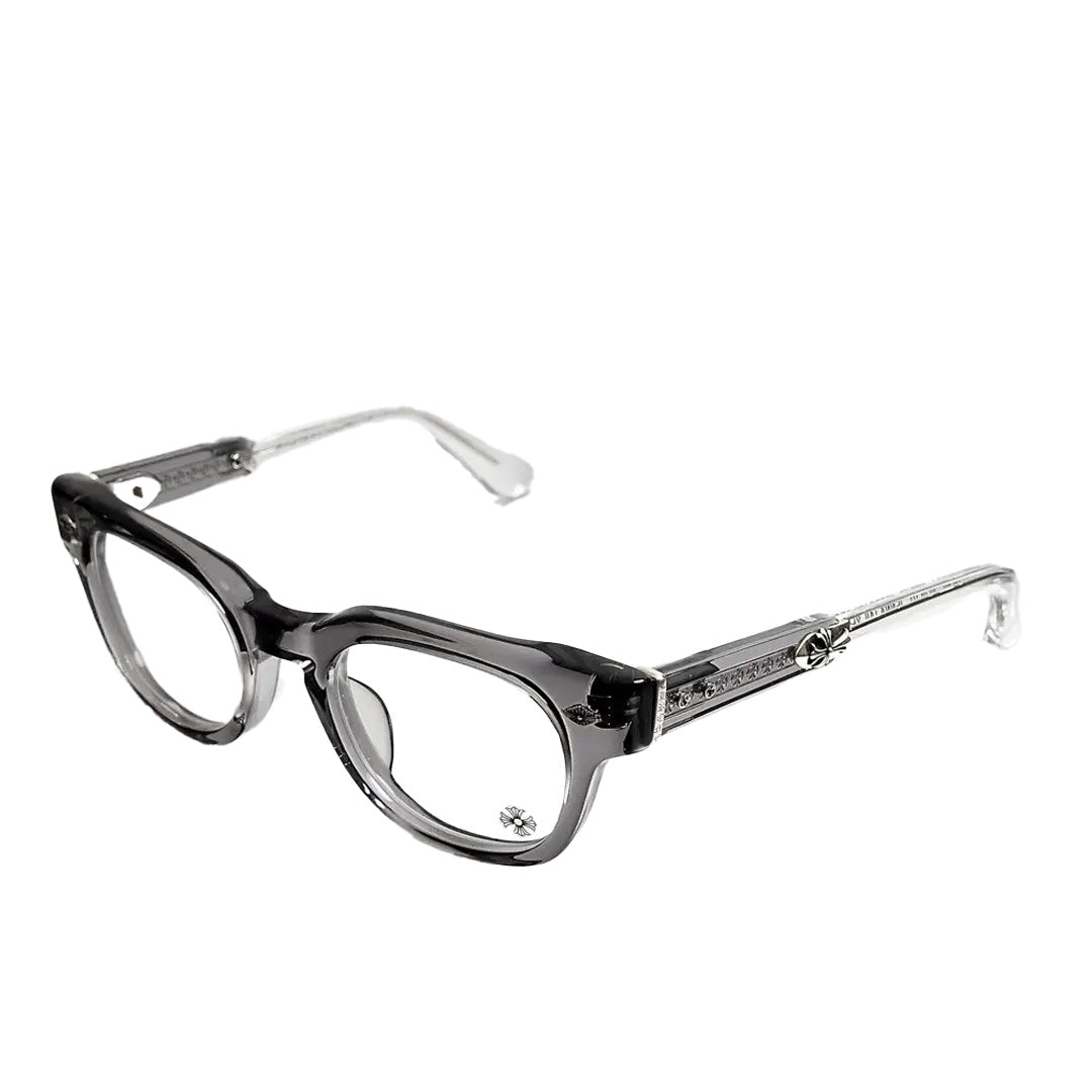 Chrome Hearts "Genna Tail Yea" Clear Smoke/Silver Glasses
