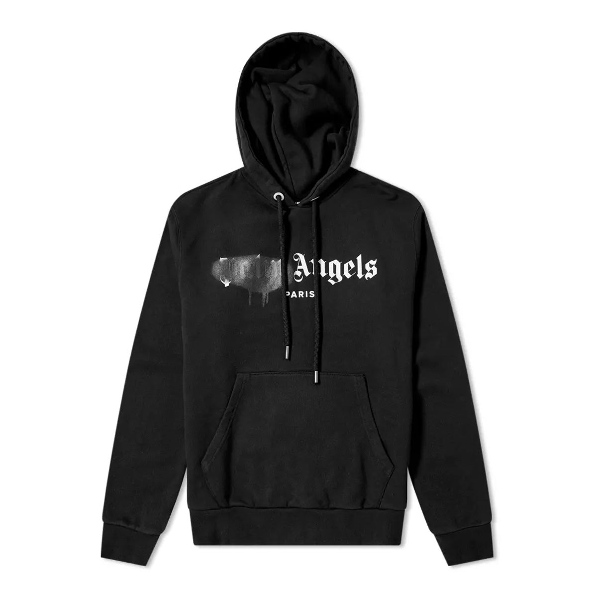 Palm Angels Paris Sprayed Logo Hoodie Black