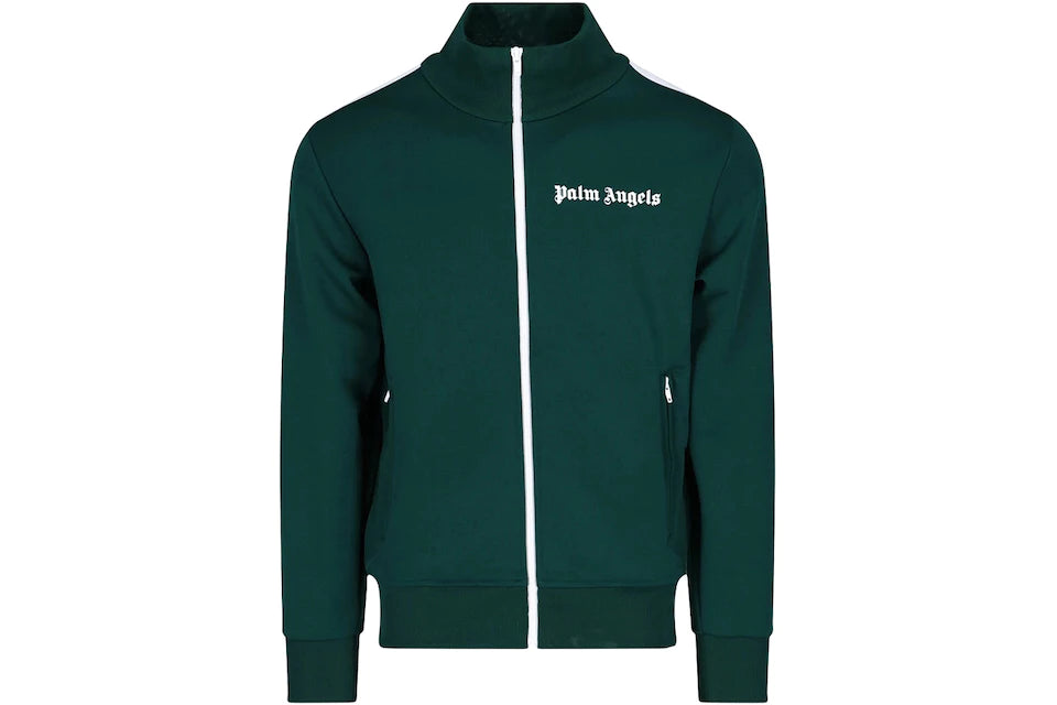 Palm Angels Track Jacket Green/White/Black