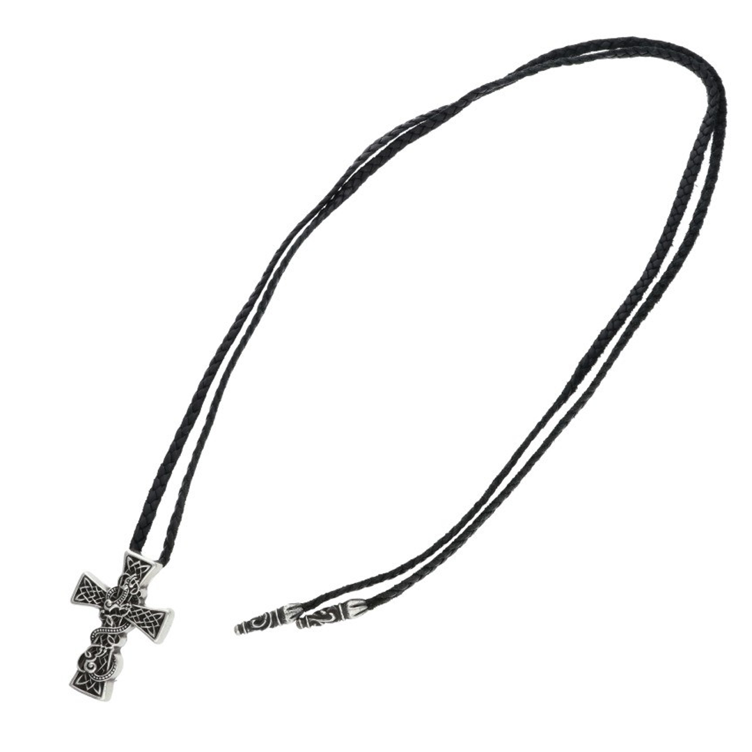Chrome Hearts Celtic Cross with Leather Braid