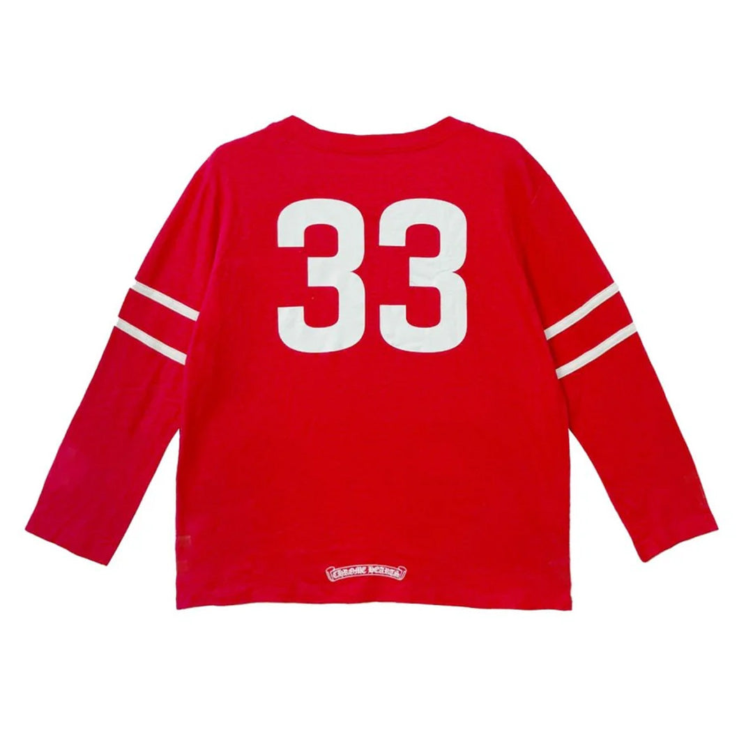 Chrome Hearts 33 Horseshoe Logo Long Sleeve T-Shirt (Womens) Red