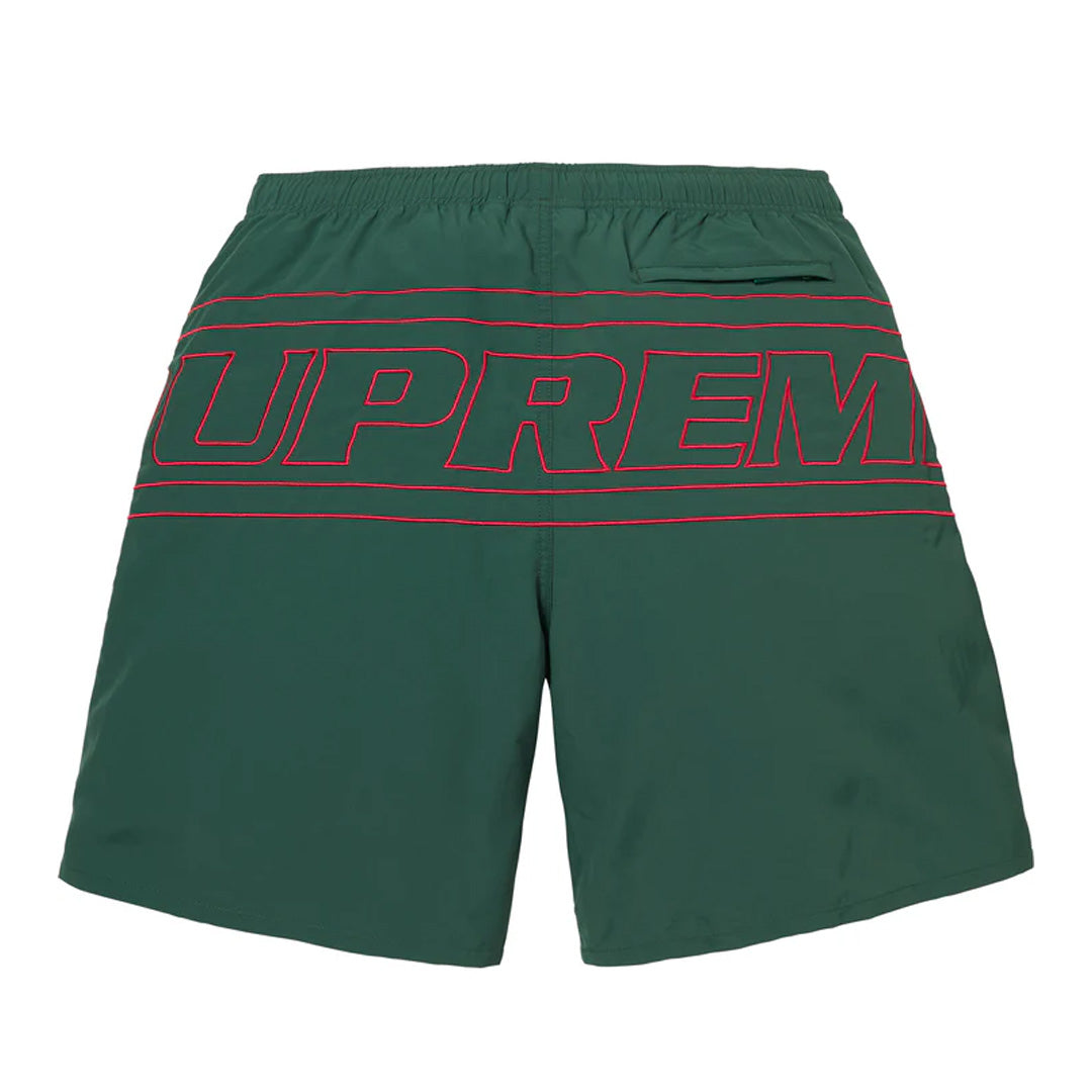Supreme Big Logo Nylon Shorts Green