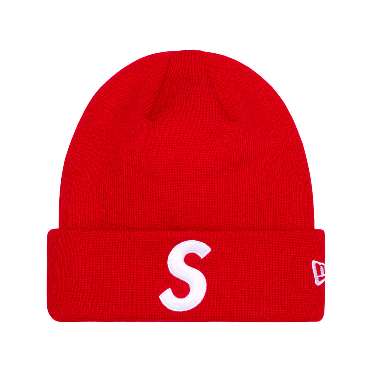 Supreme New Era S Logo Beanie Red