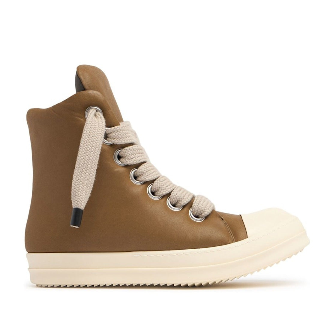 Rick Owens Khaki Porterville Jumbolaced Padded High Sneakers
