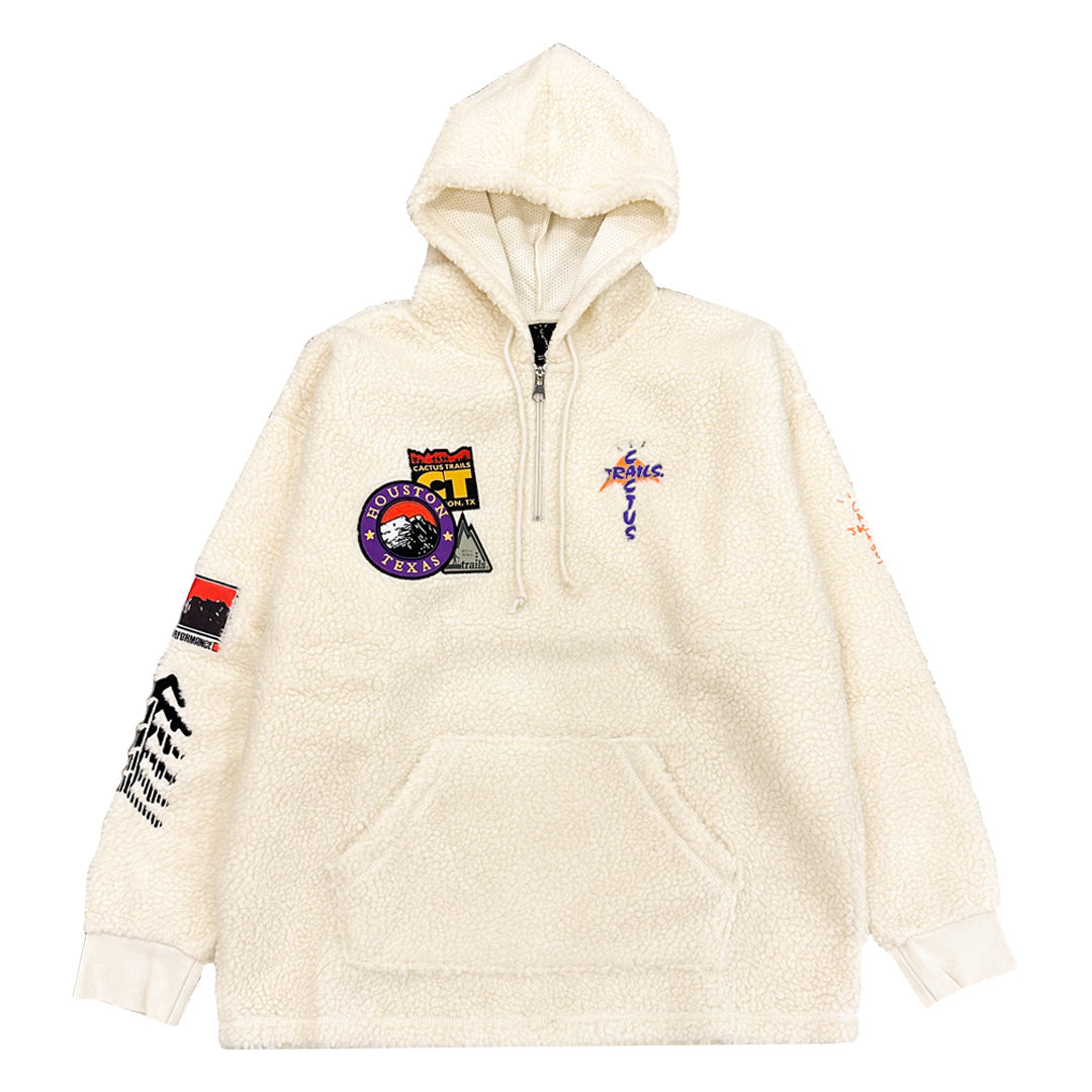 Travis Scott Cactus Trails Half-Zip Sherpa Hoodie Cream | Kenshi