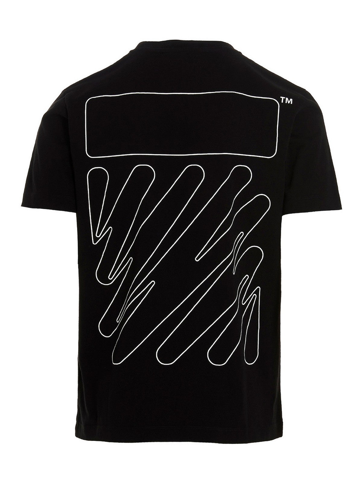Off-White Wave Outline Diagonal T-Shirt Black/White