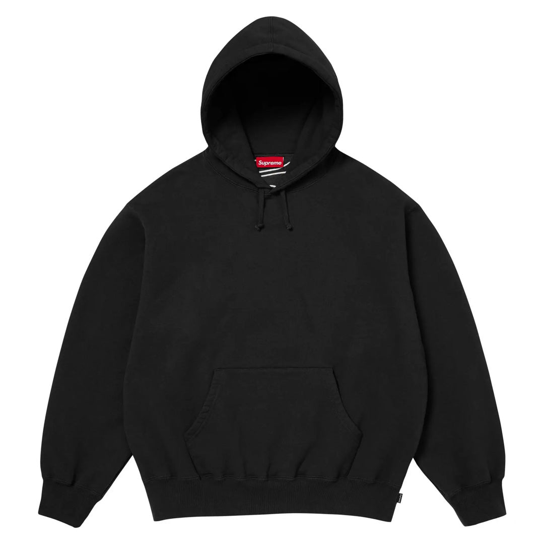 Supreme Satin Appliqué Hoodie Black