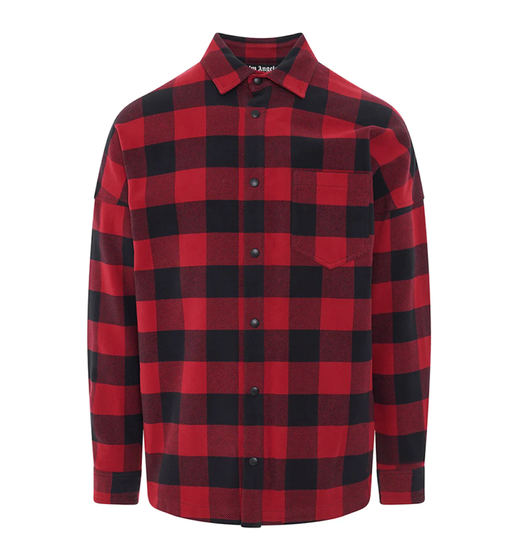 Palm Angels Classic Logo Overshirt Red/White