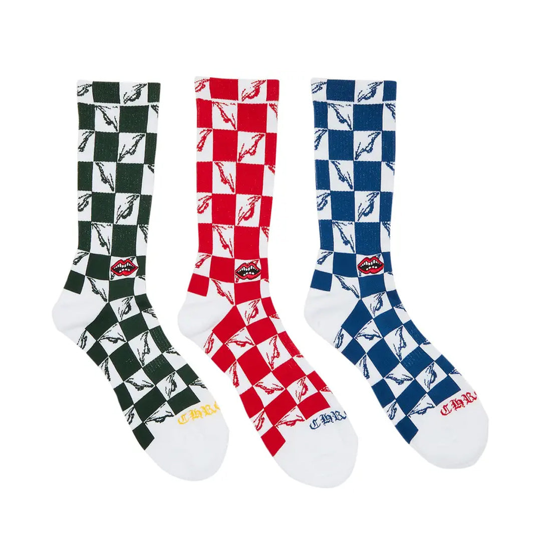 Chrome Hearts Matty Boy Eyes Socks 3 Pack