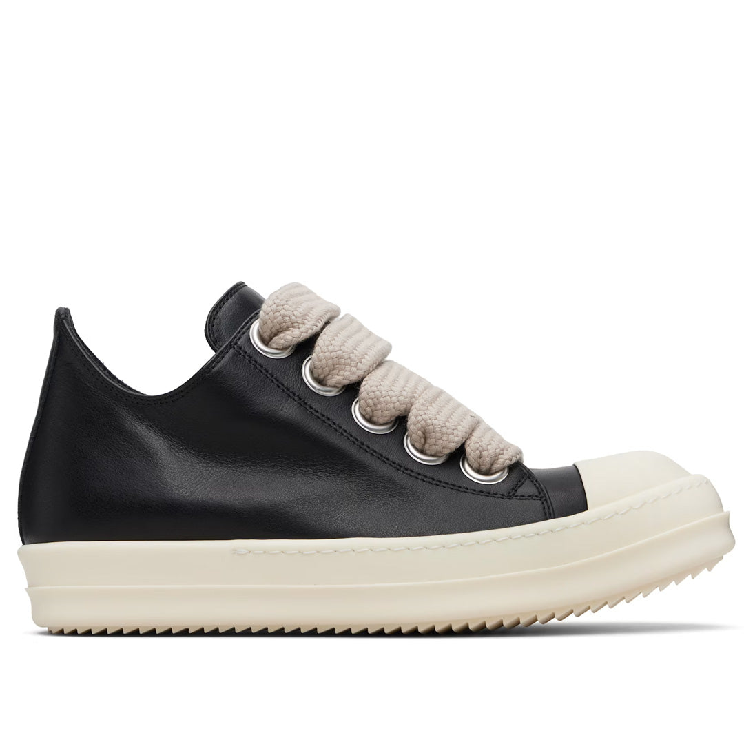Rick Owens Black Hollywood Jumbolaced Low Sneakers