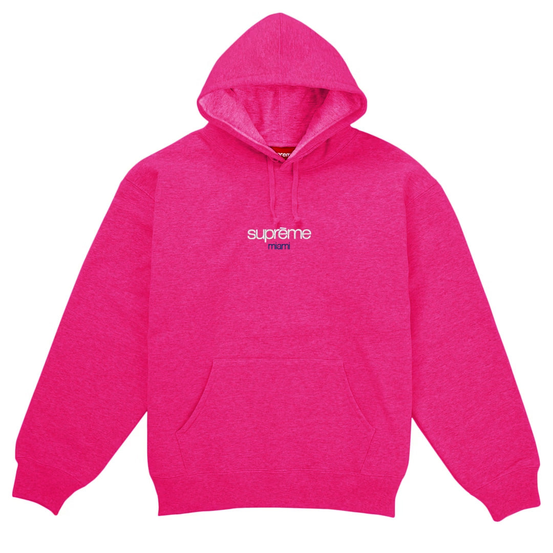 Supreme Classic Logo Miami Exclusive Hoodie Pink | Kenshi