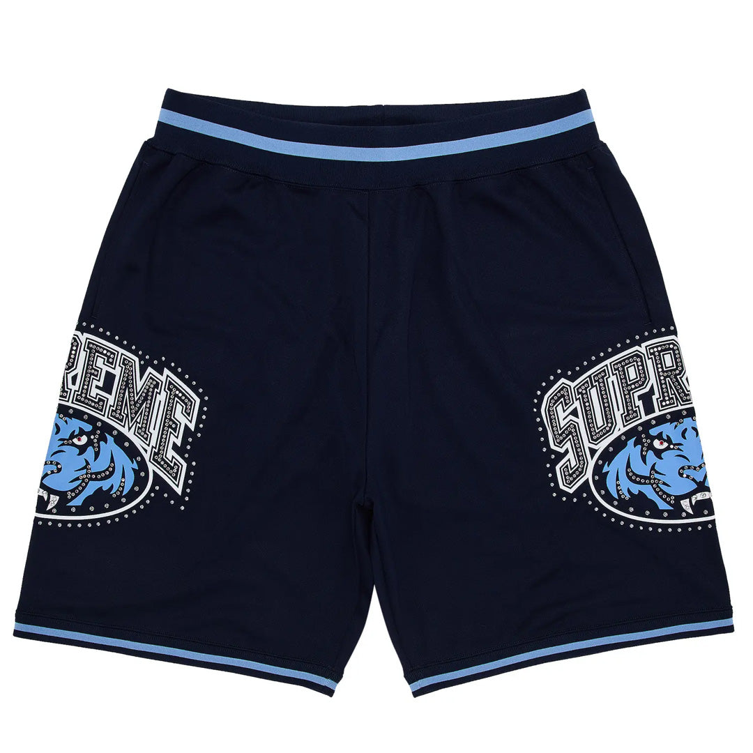 Supreme Studded Basketball Shorts Navy