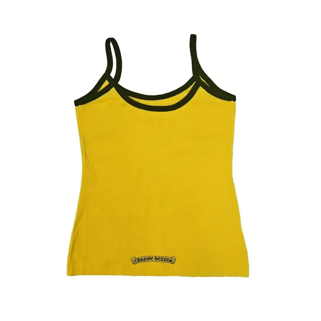 Chrome Hearts Yellow & Black Horseshoe Logo Tank Top (Womens)