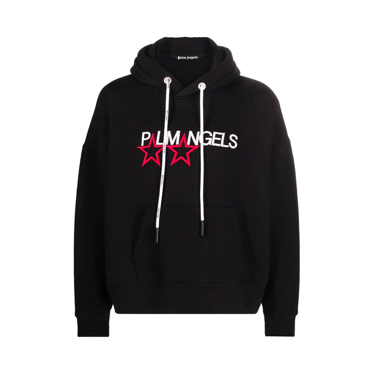 Palm Angels Racing Stars Logo Hoodie Black