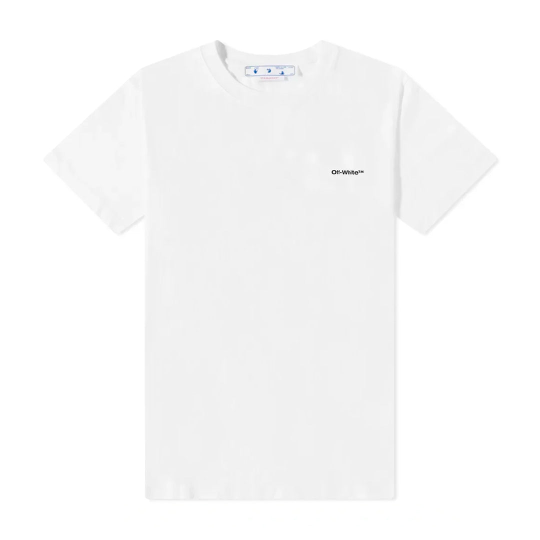 Off-White Wave Outline Diagonal T-Shirt White/Black