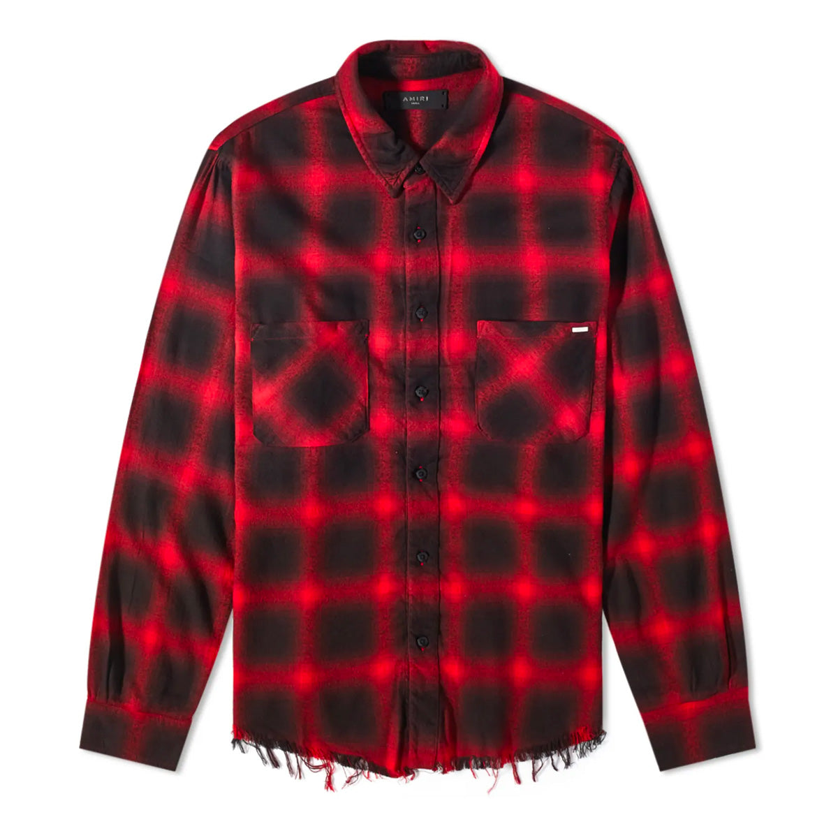 Amiri Core Shadow Plaid Flannel Red