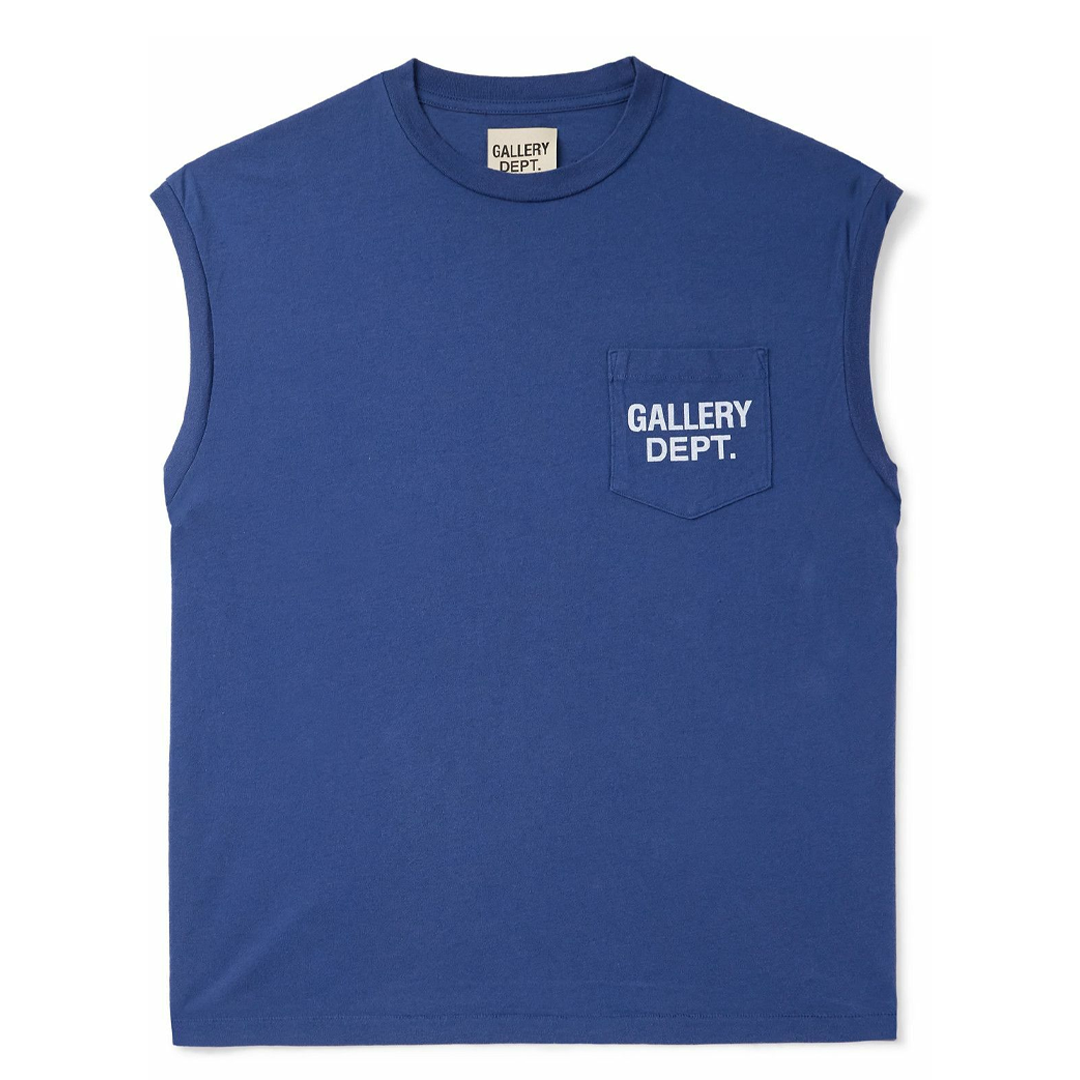 Gallery Dept. Augi Cropped Sleeve T-shirt Blue