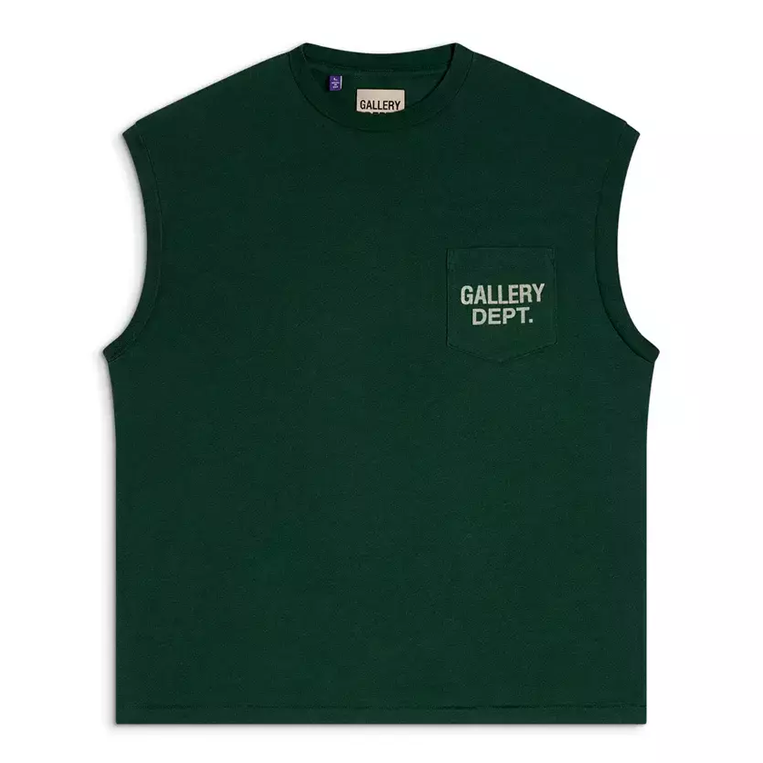 Gallery Dept. Augi Cropped Sleeve T-shirt Green