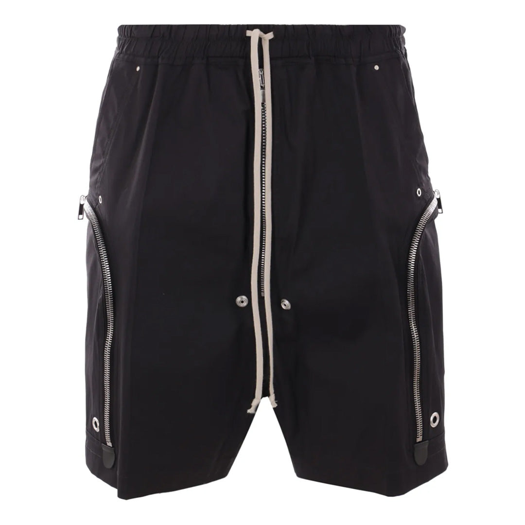 Rick Owens Black Bauhaus Bela Cotton Shorts